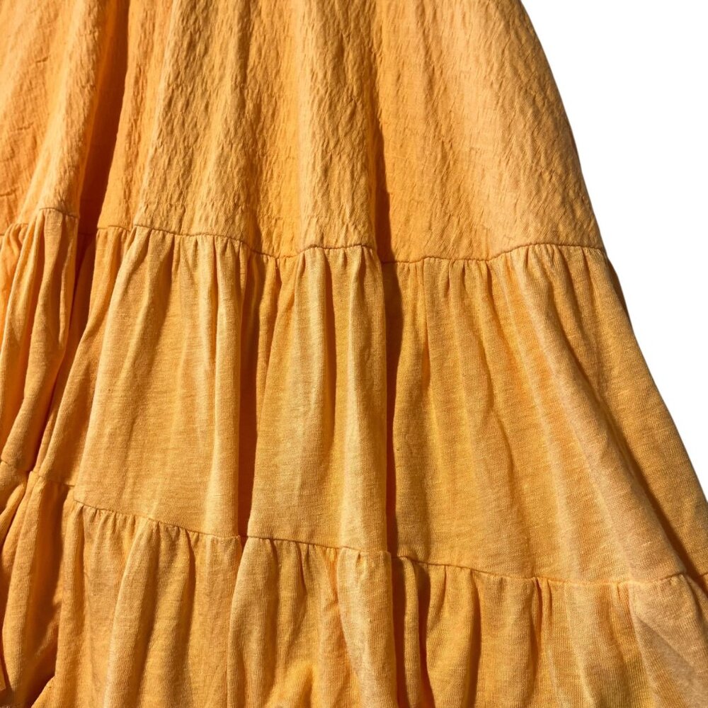 Free People Women's XS Right On Time‎ Tiered Tunic Light Orange Oversized Boho - Picture 3 of 9